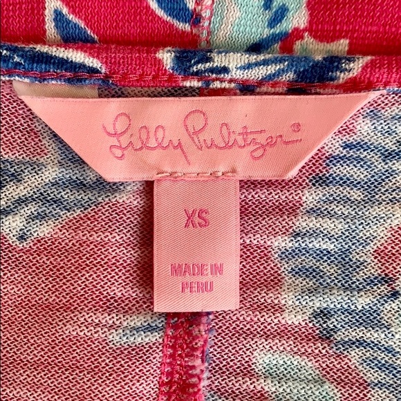 Lilly Pulitzer Kirby Pink Capri Samba Top - Sz: XS - Picture 6 of 11